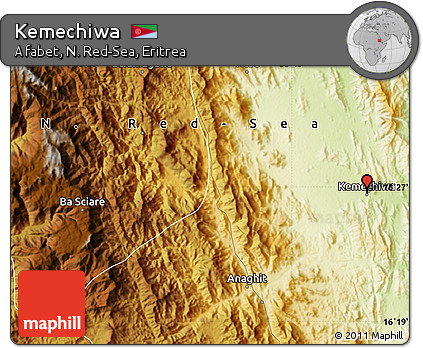 Physical Map of Kemechiwa