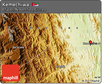 Physical Map of Kemechiwa