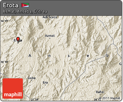 Shaded Relief Map of Erota