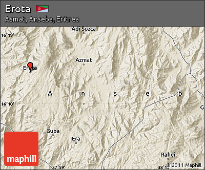 Shaded Relief Map of Erota