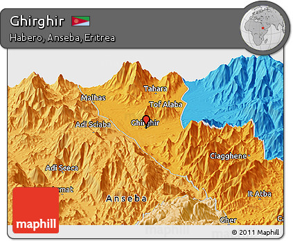 Political Panoramic Map of Ghirghir