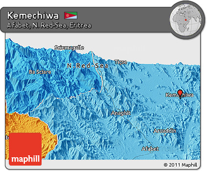 Political Panoramic Map of Kemechiwa