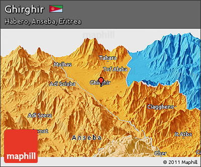 Political Panoramic Map of Ghirghir