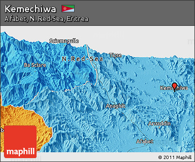 Political Panoramic Map of Kemechiwa