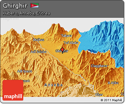 Political Panoramic Map of Ghirghir
