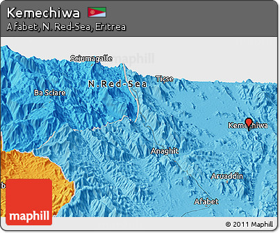 Political Panoramic Map of Kemechiwa