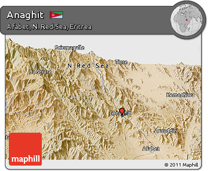 Satellite Panoramic Map of Anaghit