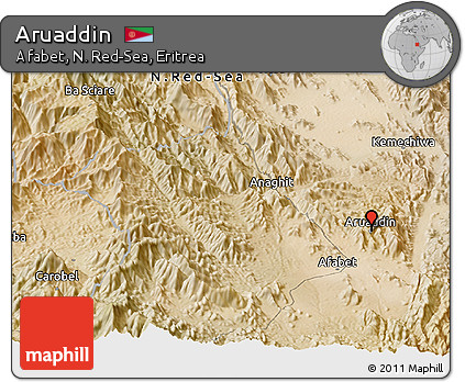 Satellite Panoramic Map of Aruaddin