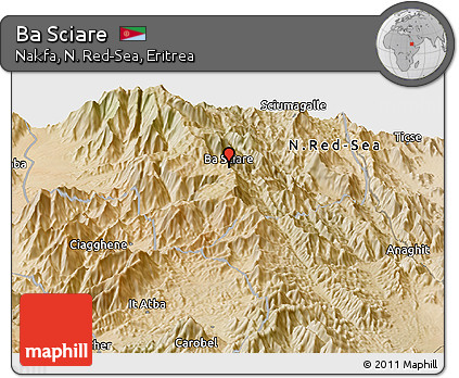 Satellite Panoramic Map of Ba Sciare