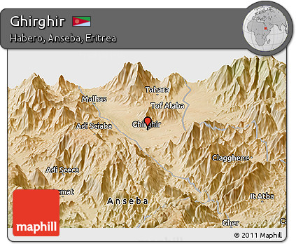 Satellite Panoramic Map of Ghirghir