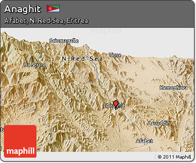 Satellite Panoramic Map of Anaghit