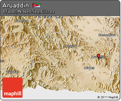 Satellite Panoramic Map of Aruaddin