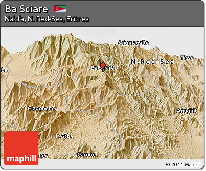 Satellite Panoramic Map of Ba Sciare