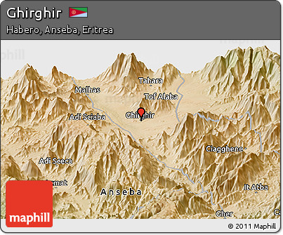 Satellite Panoramic Map of Ghirghir