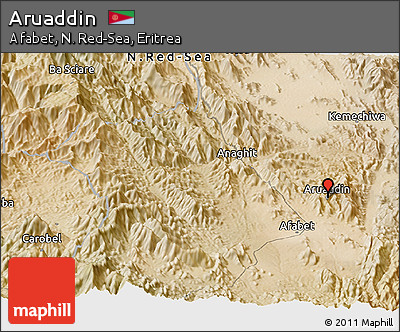 Satellite Panoramic Map of Aruaddin