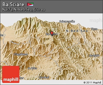 Satellite Panoramic Map of Ba Sciare