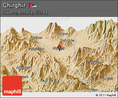 Satellite Panoramic Map of Ghirghir