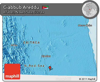 Political 3D Map of Ciabbub Areddu