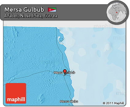 Political 3D Map of Mersa Gulbub