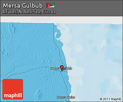 Political 3D Map of Mersa Gulbub