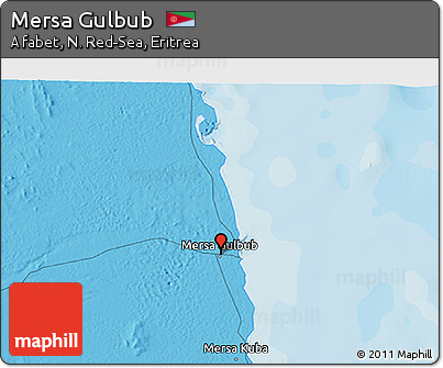 Political 3D Map of Mersa Gulbub