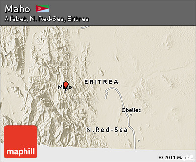 Shaded Relief 3D Map of Maho