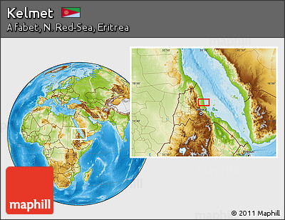 Physical Location Map of Kelmet