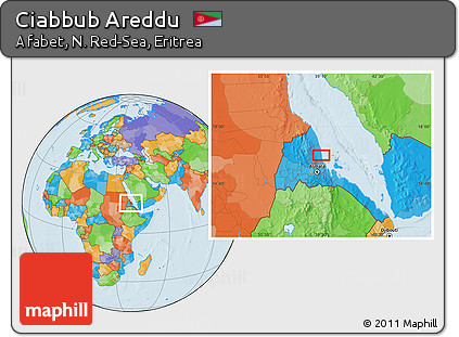 Political Location Map of Ciabbub Areddu