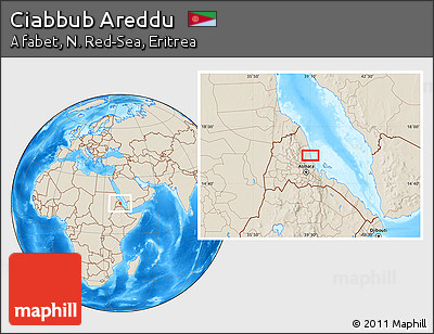 Shaded Relief Location Map of Ciabbub Areddu