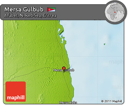 Physical Map of Mersa Gulbub