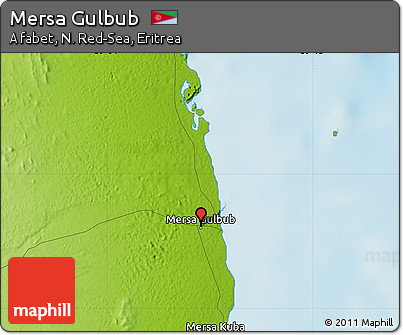 Physical Map of Mersa Gulbub
