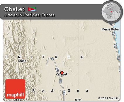 Shaded Relief Map of Obellet