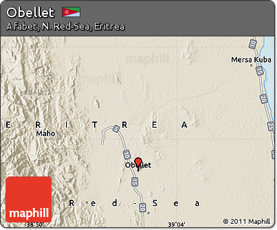 Shaded Relief Map of Obellet