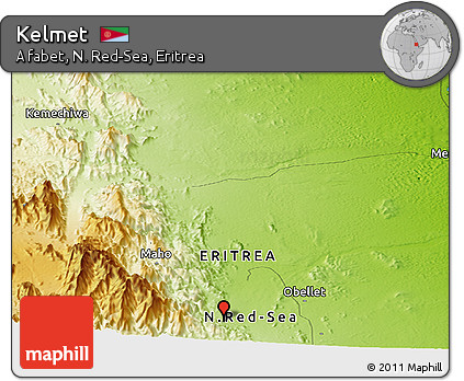 Physical Panoramic Map of Kelmet