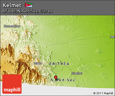 Physical Panoramic Map of Kelmet