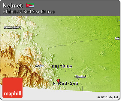 Physical Panoramic Map of Kelmet