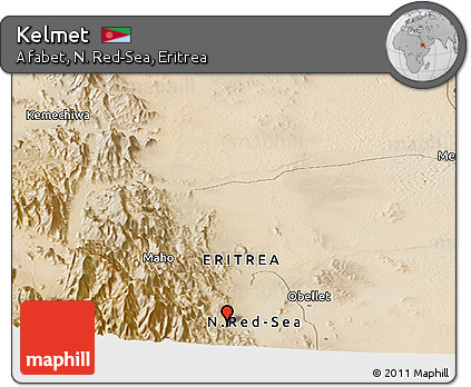 Satellite Panoramic Map of Kelmet