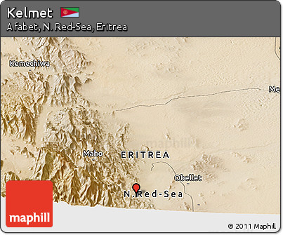 Satellite Panoramic Map of Kelmet