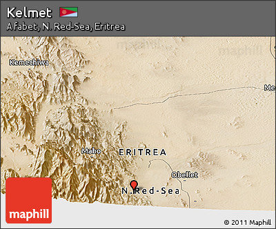 Satellite Panoramic Map of Kelmet