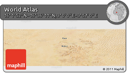 Satellite Panoramic Map of the Area around 16° 19' 2" N, 3° 28' 30" E