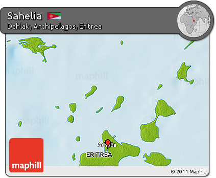 Physical 3D Map of Sahelia