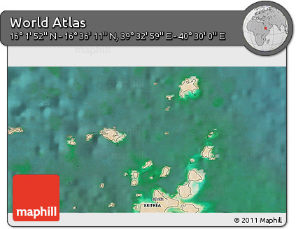 Satellite 3D Map of the Area around 16° 19' 2" N, 40° 1' 29" E