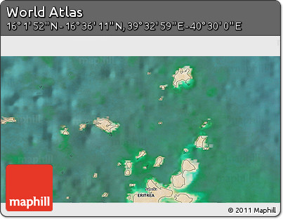Satellite 3D Map of the Area around 16° 19' 2" N, 40° 1' 29" E