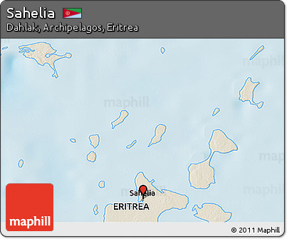 Shaded Relief 3D Map of Sahelia