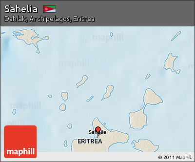Shaded Relief 3D Map of Sahelia