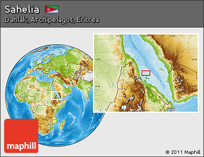 Physical Location Map of Sahelia