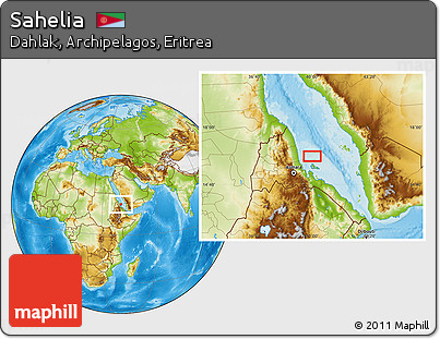 Physical Location Map of Sahelia