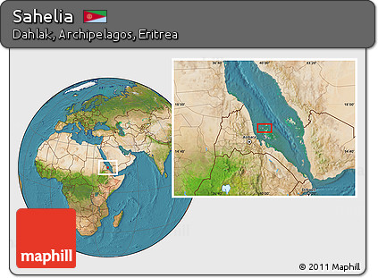 Satellite Location Map of Sahelia