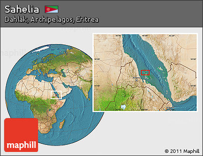 Satellite Location Map of Sahelia