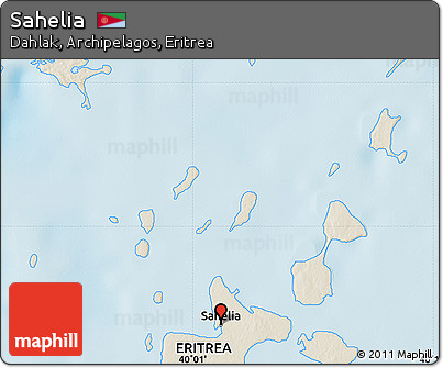 Shaded Relief Map of Sahelia